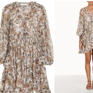 Zimmermann Chintz Floral Frill Minidress